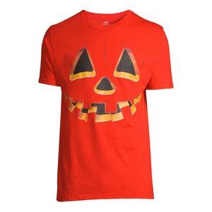 Halloween Carved Jack Men T-shirt Size
